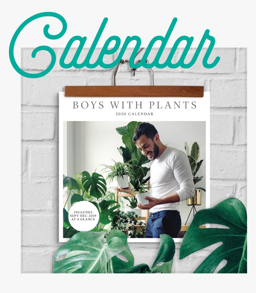 Boys With Plants 2020 Wall Calendar, HD Png Download, Free Download