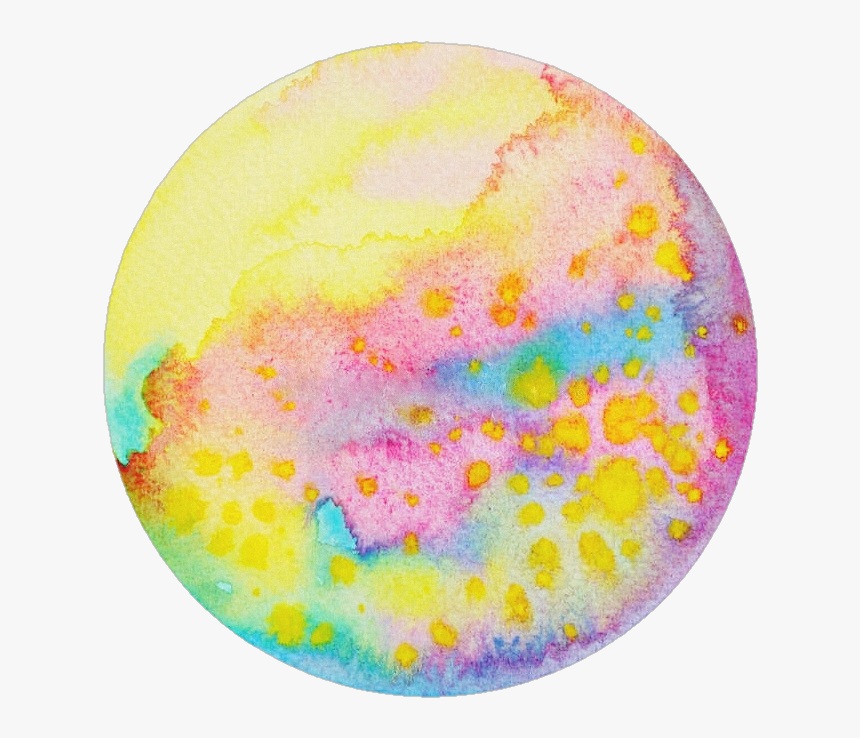 Watercolor Circle Png - - Planet Cute Png Hd, Transparent Png, Free Download
