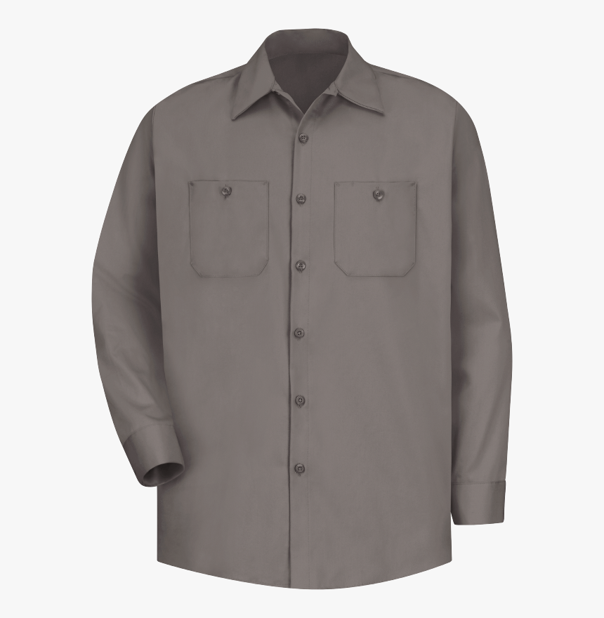 Men"s Long Sleeve Wrinkle-resistant Cotton Work shirt - Orange Cotton Shirt Mens, HD Png Download, Free Download