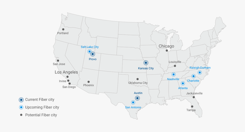 Zdnet Google Fiber Map December 2015 - Atlas, HD Png Download, Free Download