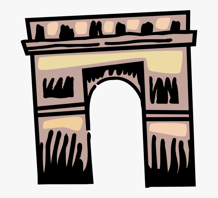 Vector Illustration Of Arc De Triomphe Triumphal Arch, HD Png Download, Free Download