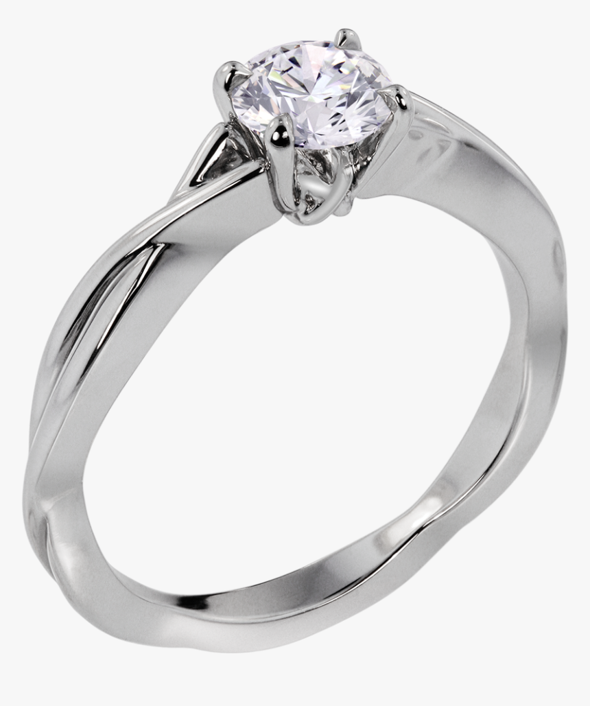 Lazarre-petite Solitaire Twist - Pre-engagement Ring, HD Png Download, Free Download