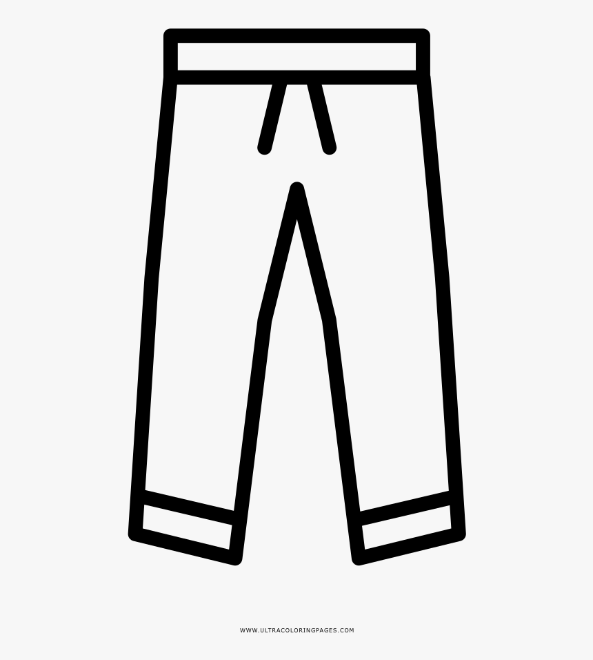 Pants Fashion Flats Template Sketch Coloring Page