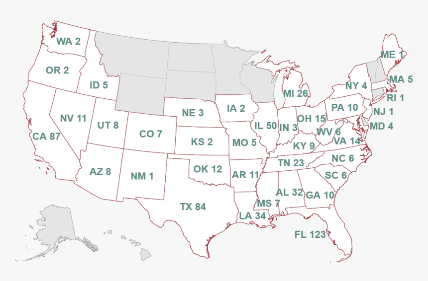 Count Of Agencies By State With A Star Rating Of - Disenfranchisement Laws, HD Png Download, Free Download