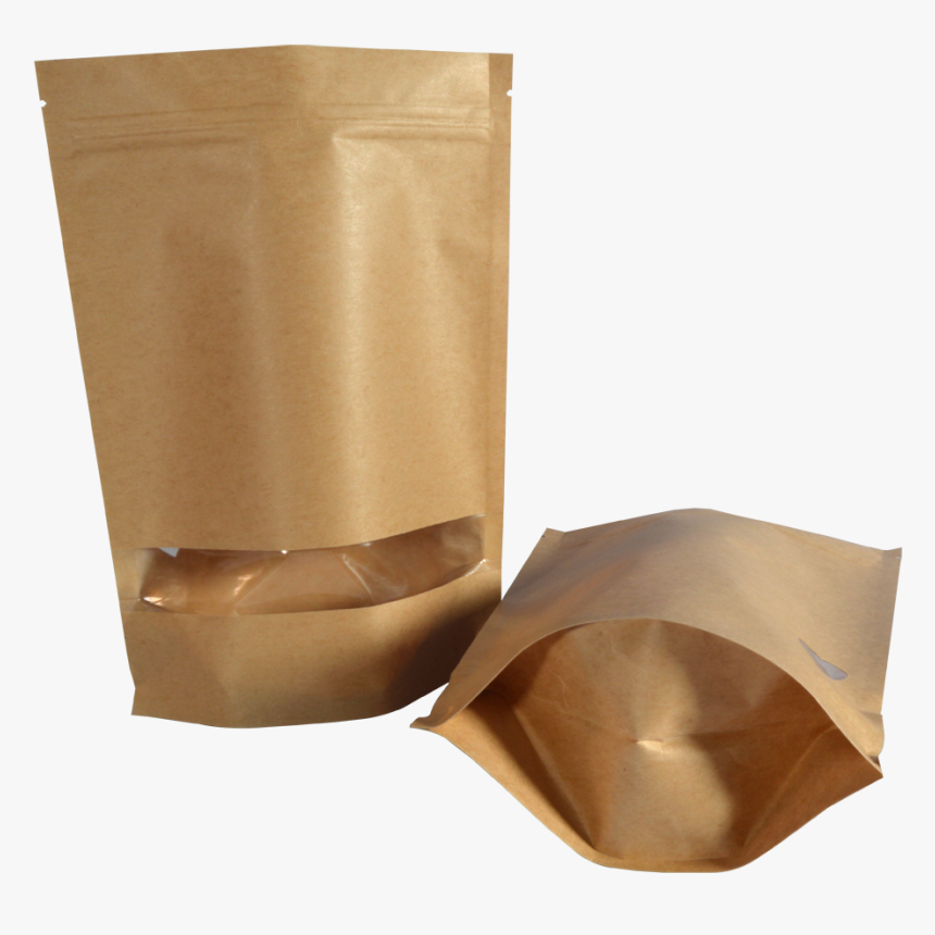 Eco-friendly Kraft Paper Bag, Zipper Kraft Paper Bag,reusable - Paper Bag, HD Png Download, Free Download