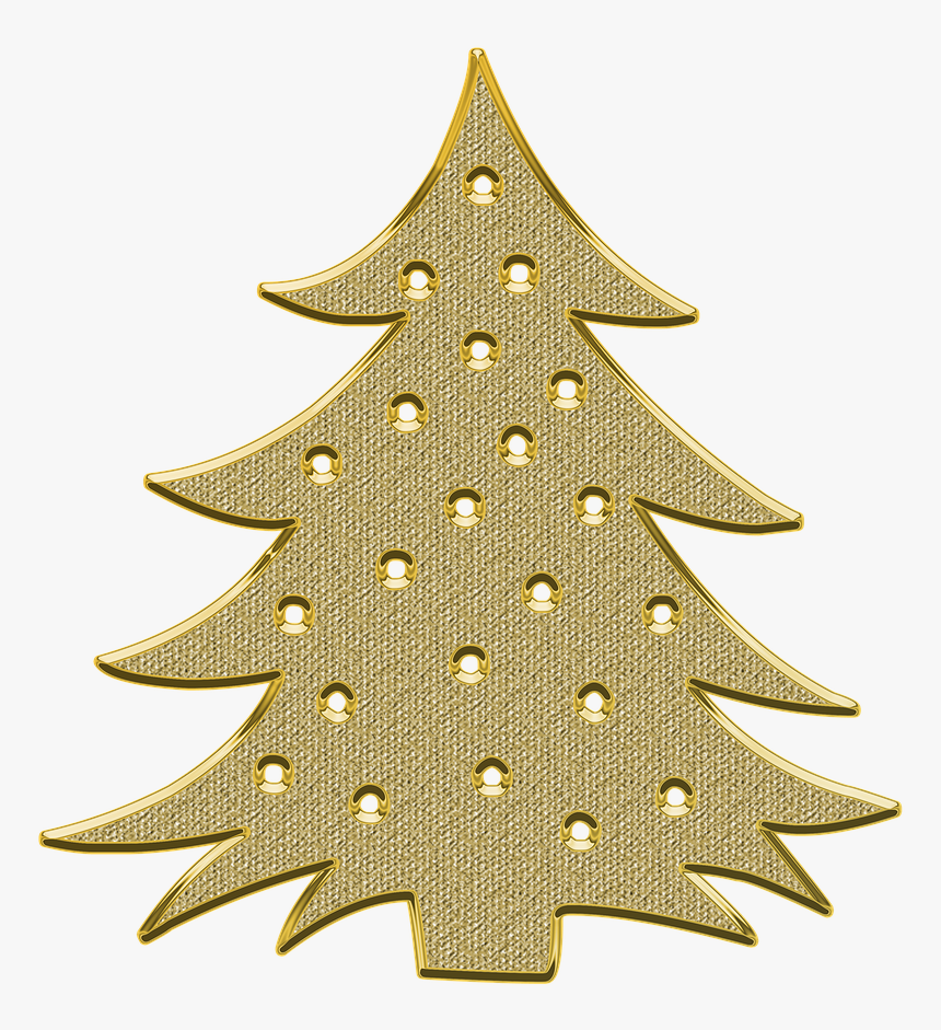 Christmas Tree Ornament Decor - Zlatý Vianočný Stromček, HD Png Download, Free Download