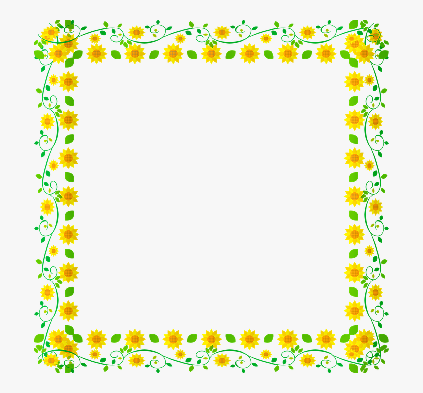 Marco Floral Amarillo Png, Transparent Png - kindpng