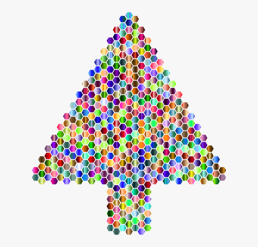 Prismatic Hexagonal Abstract Christmas Tree - Christmas Tree, HD Png Download, Free Download