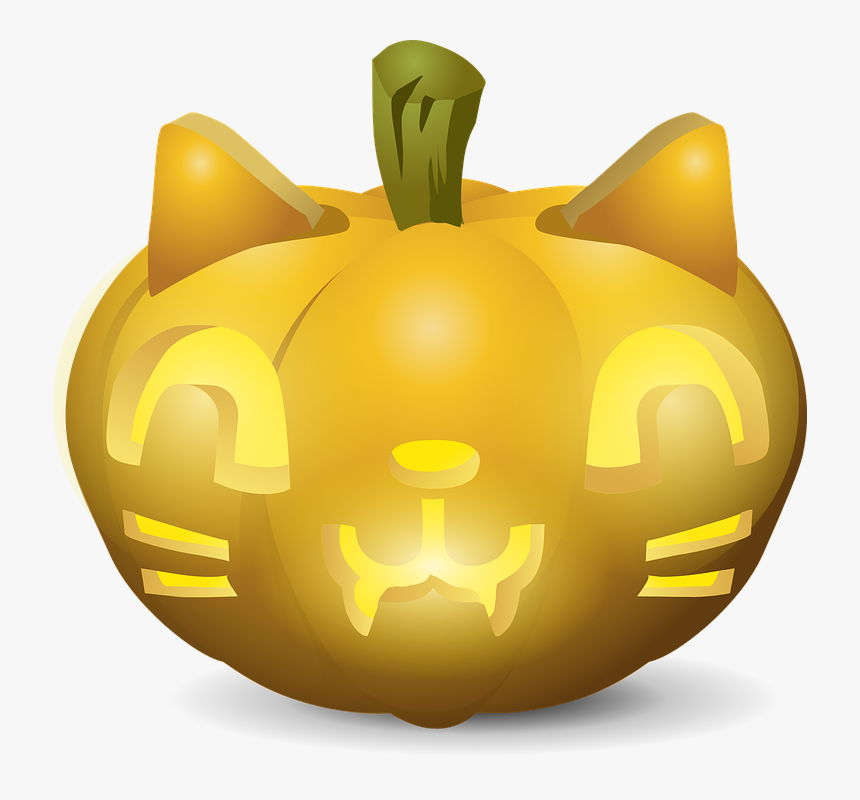 Pumpkin Faces Cat, HD Png Download, Free Download