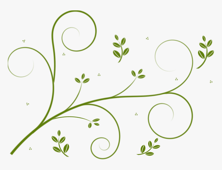 Winding Lines And Leaves - Clipart Vine Png, Transparent Png, Free Download