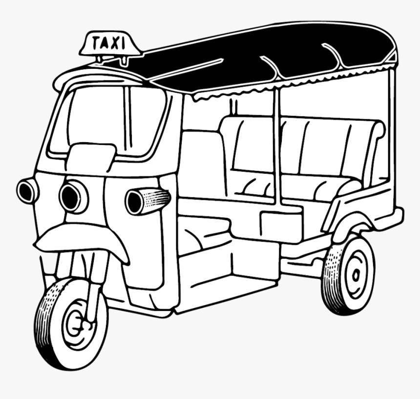 Tuktukzoothai-01 - Tuk Tuk Coloring Page, HD Png Download, Free Download