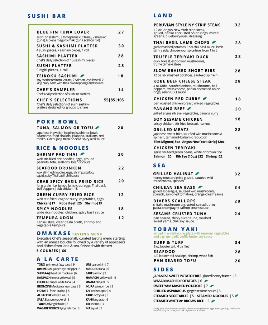 Teikoku Dinner Menu - Oudkarspel, HD Png Download, Free Download