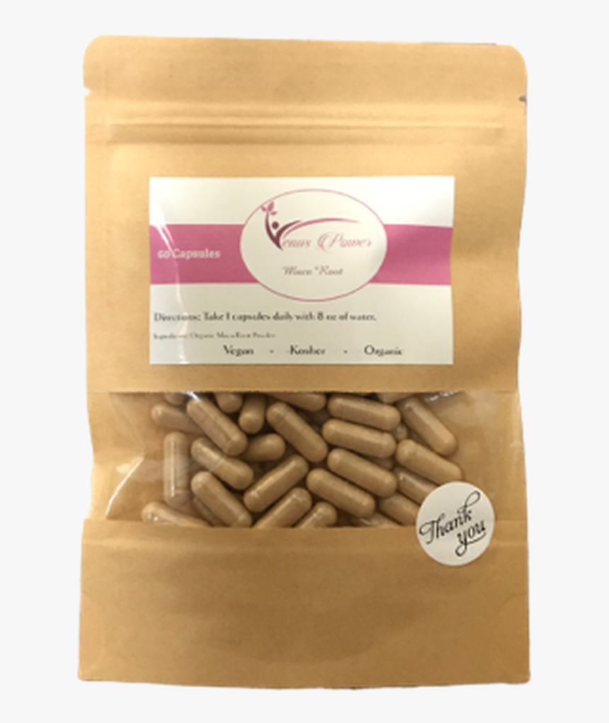 Maca Root Capsules- Organic & Vegan - Pecan, HD Png Download, Free Download