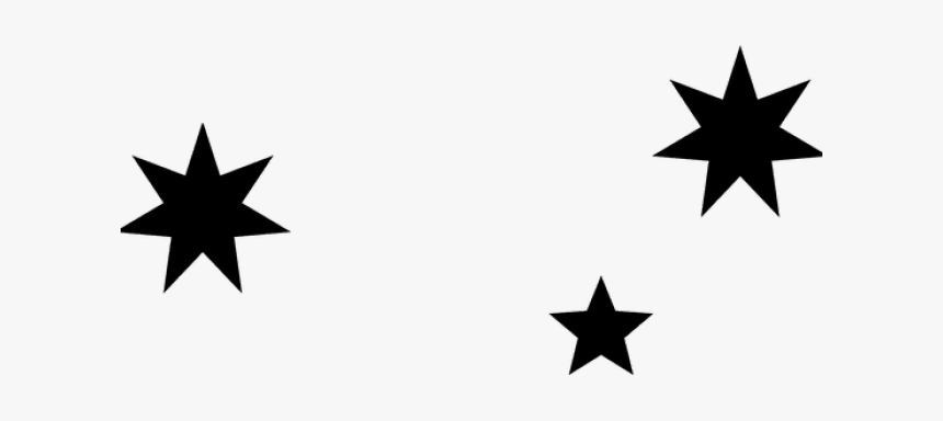 Sjældent smykker sanger Stars Silhouette - White Australian Flag Stars, HD Png Download - kindpng