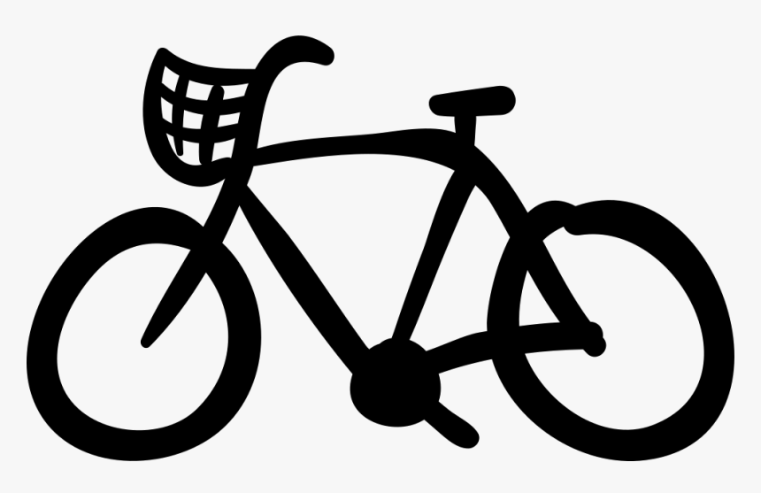 Bike Hand Drawn Ecological Transport - Pedestrian Yield To Bikes, HD Png Download, Free Download