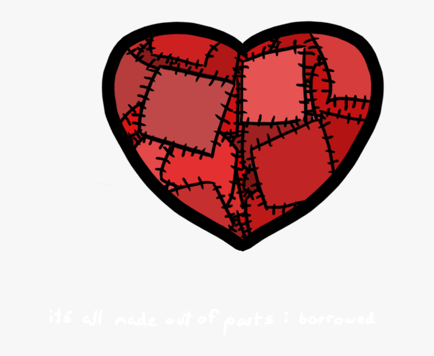 Stitched Heart By Hollow-phoenix On Clipart Library - Stitched Up Heart Cartoon, HD Png Download, Free Download
