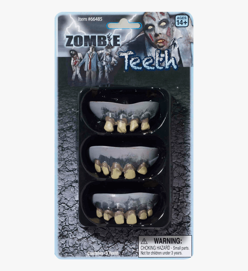 Rotted Zombie Teeth - 3 Pack Zombie Teeth Adult, HD Png Download, Free Download