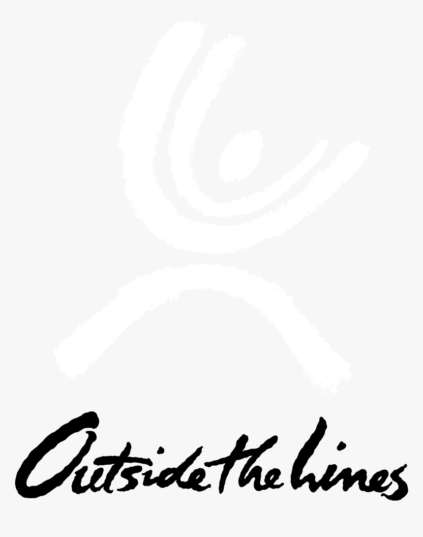 Outside The Lines Logo Black And White - Calligraphy, HD Png Download, Free Download