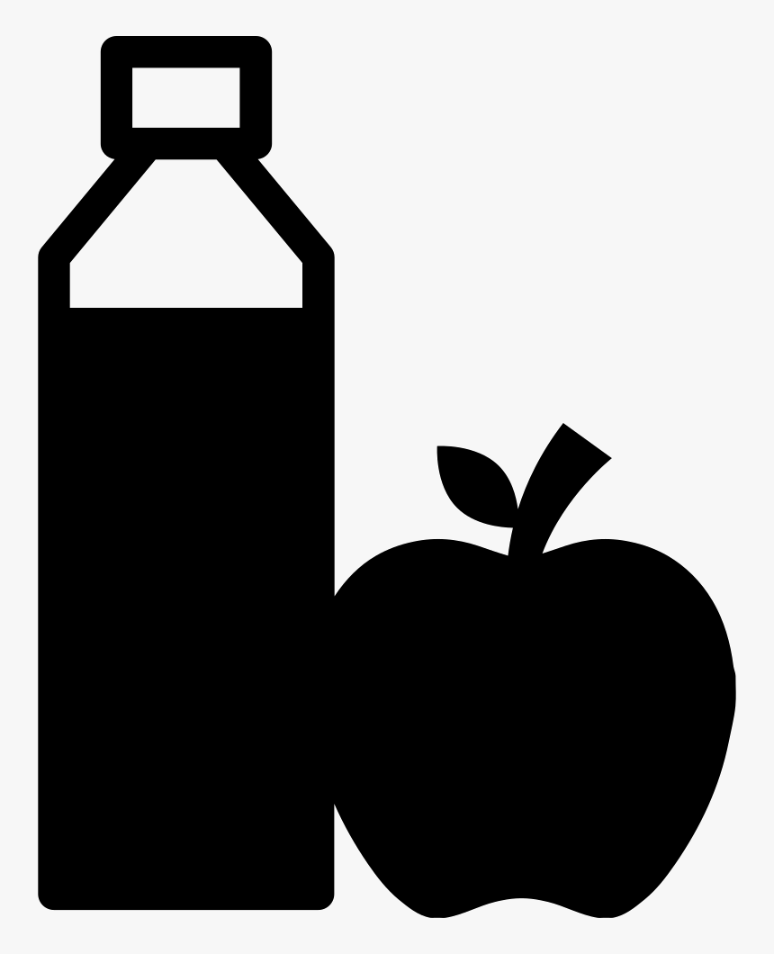 Juice Bottle And Apple - Juice Bottle Icon Png, Transparent Png, Free Download