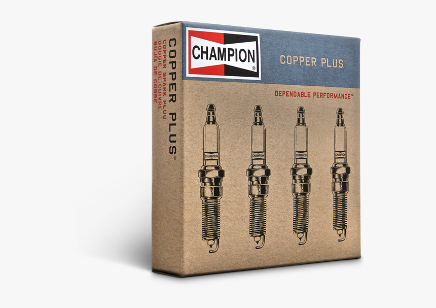 Package View Copper Plus Spark Plug By Champion - Champion Spark Plugs, HD Png Download, Free Download