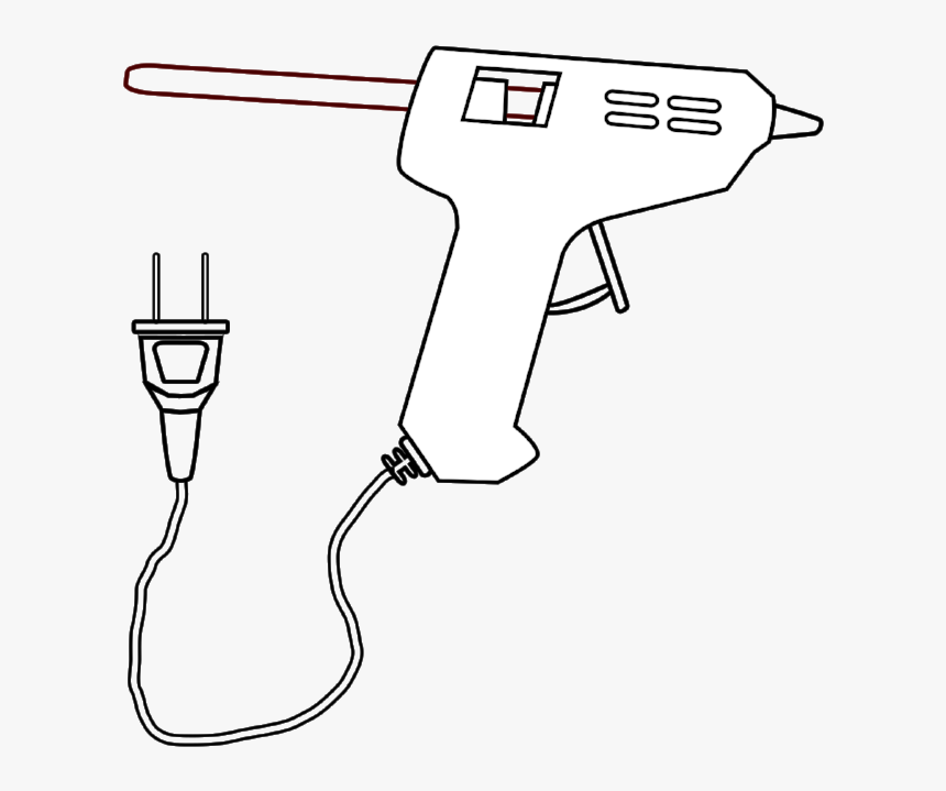 Transparent Hot Glue Gun Png - Hot Glue Gun Drawing, Png Download, Free Download