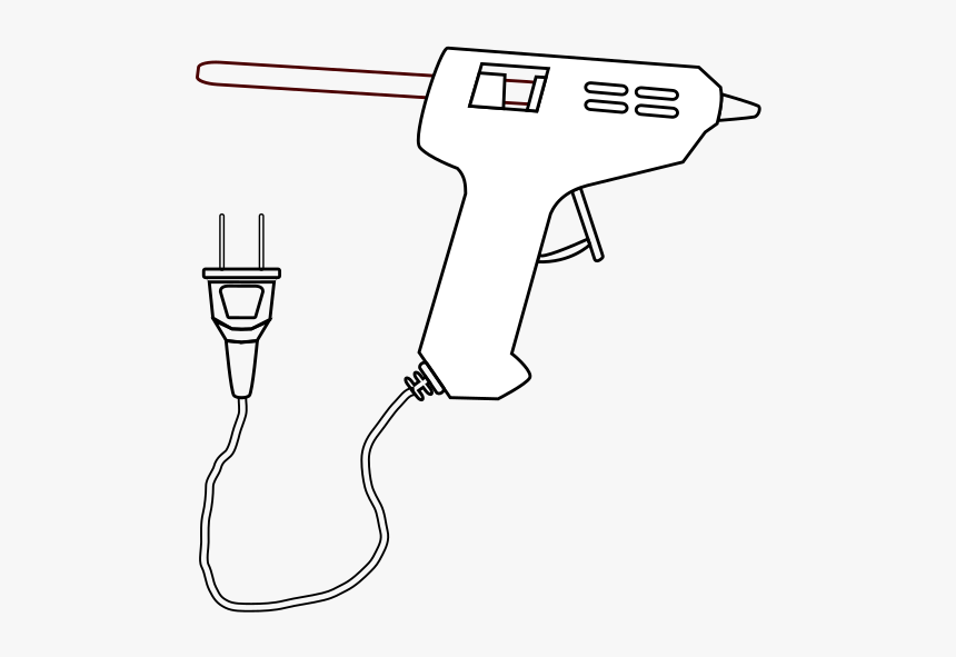 Collection Of Drawing - Hot Glue Gun Drawing, HD Png Download, Free Download