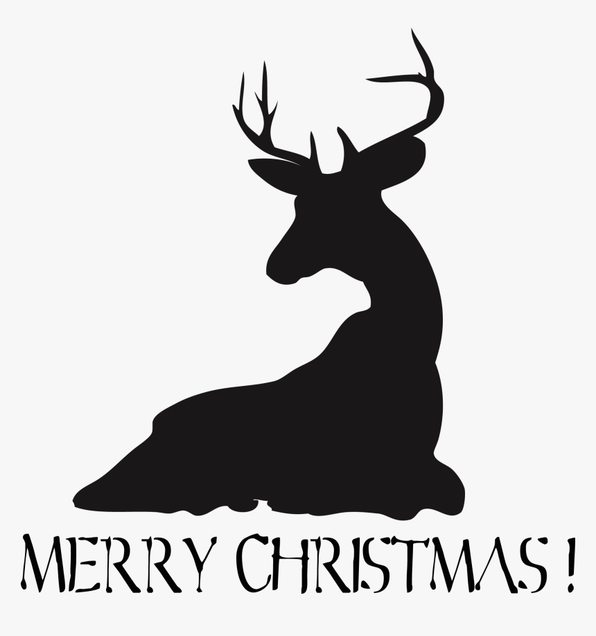 Merry Christmas With Deer Png, Transparent Png, Free Download