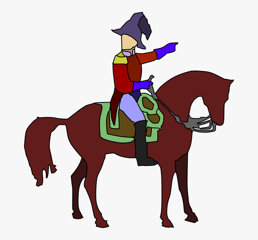 Cartoon Soldier Clip Art - Soldier On A Horse Cartoon, HD Png Download, Free Download