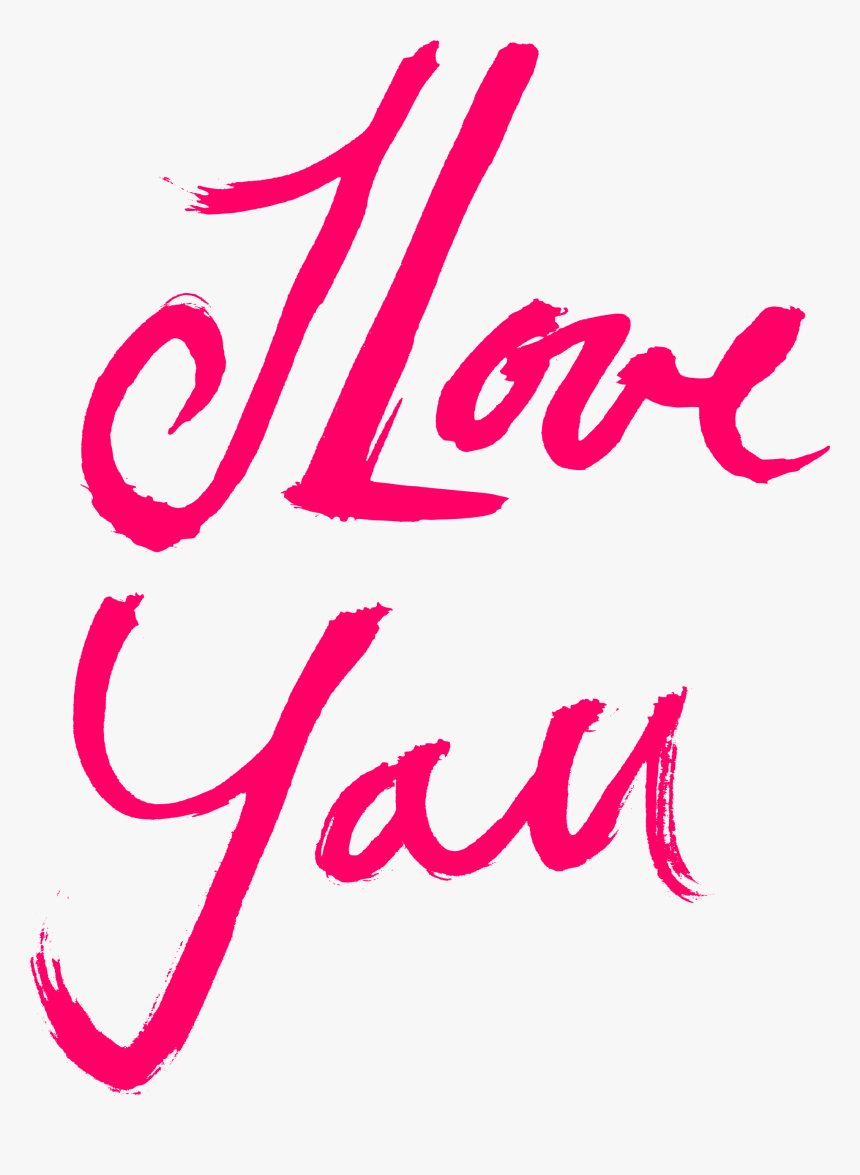 I Love You Png - Love You Text Png, Transparent Png, Free Download