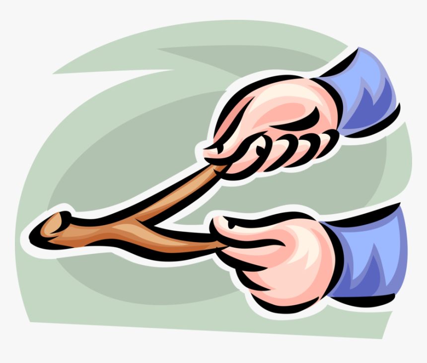 Vector Illustration Of Hands Holds Dowsing Divining - Clipart Baguette Sourcier, HD Png Download, Free Download