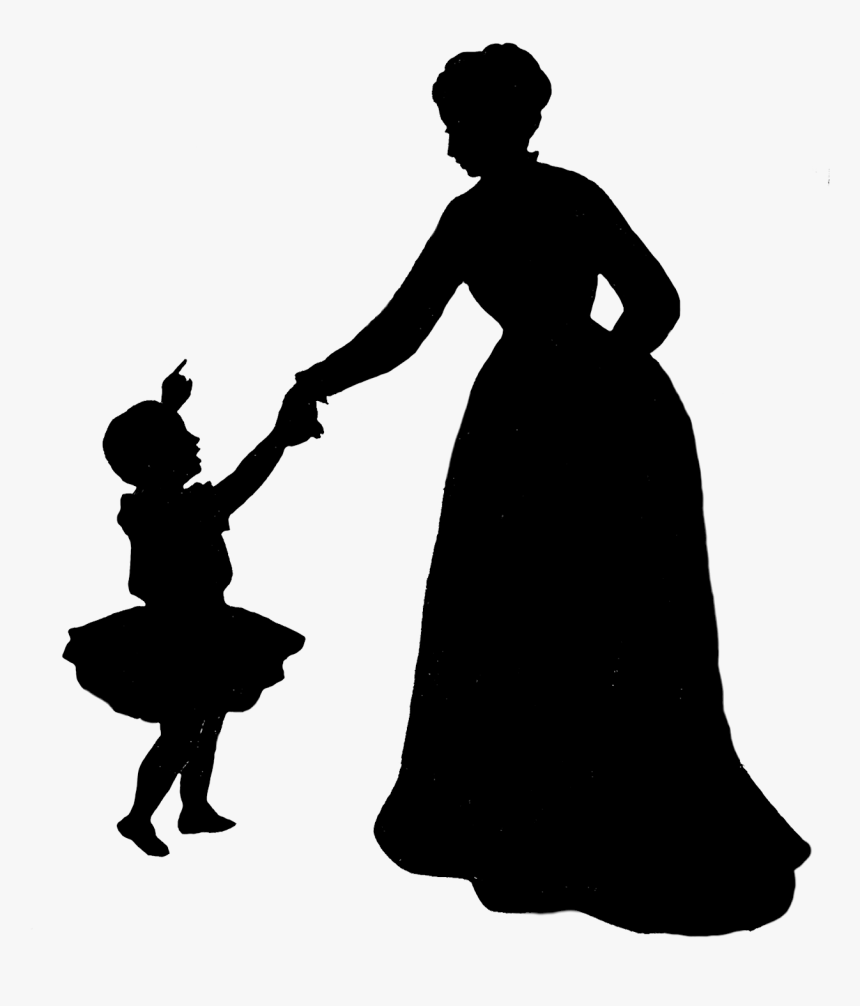 Silhouettes Of People - Mother And Child Png, Transparent Png - kindpng
