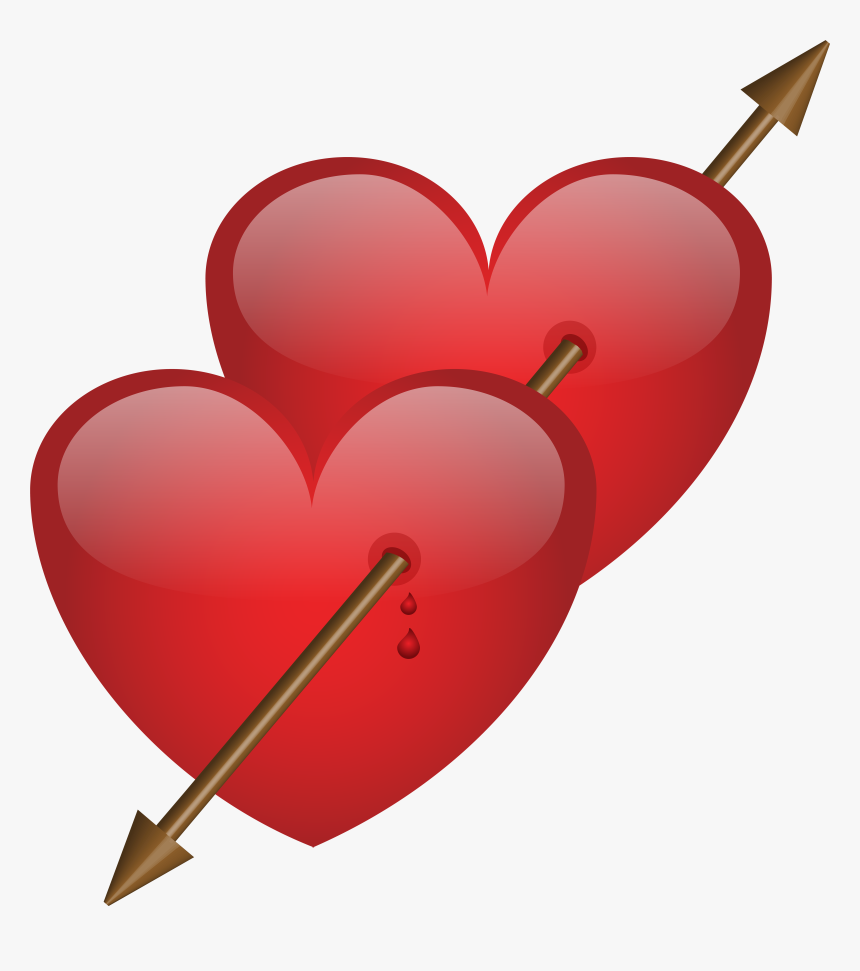 Transparent Hearts Png File - Hearts With Arrow Png, Png Download, Free Download