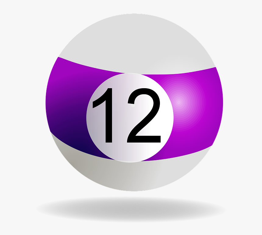 Pool Balls Png - 12 Ball, Transparent Png, Free Download