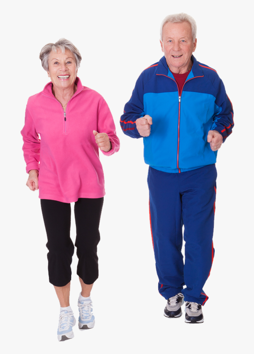 Running Man And Women Png Image - Old People Png, Transparent Png, Free Download