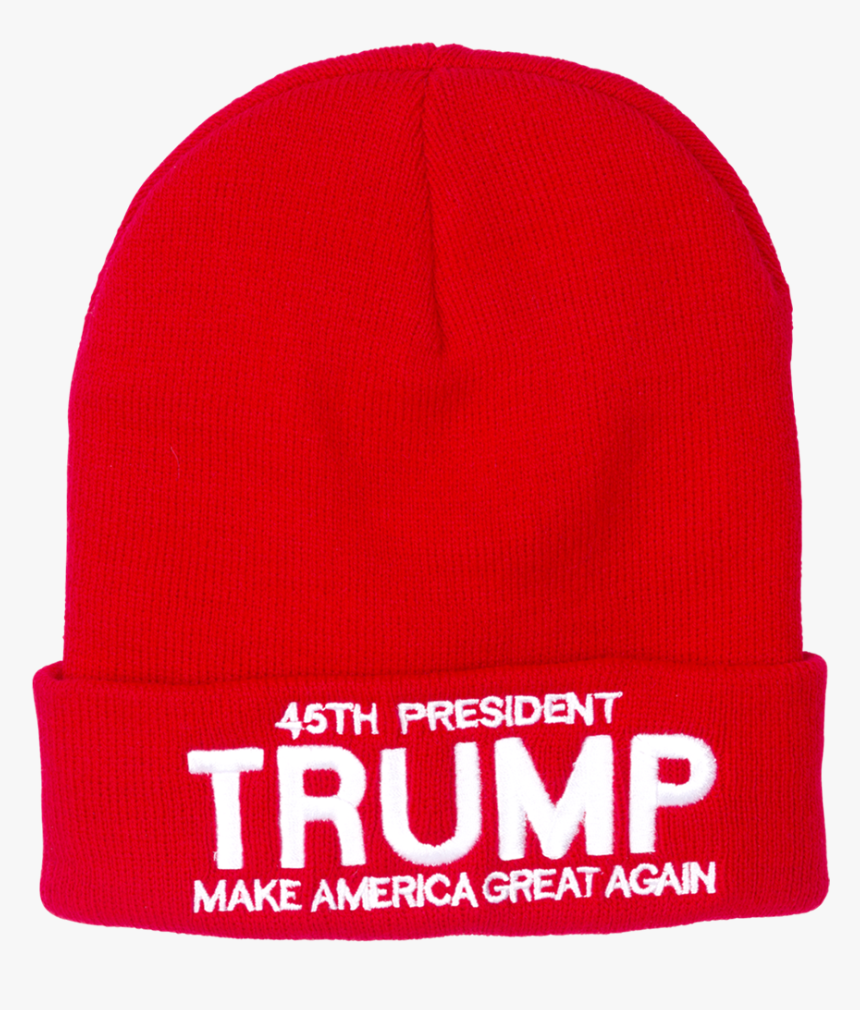 Donald Trump, 45th President, Red Knit Ski Hat Or Beanie, - Beanie, HD Png Download, Free Download