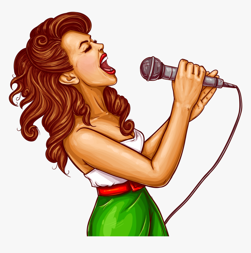 Woman Singing Pop Art Hd Png Download Kindpng
