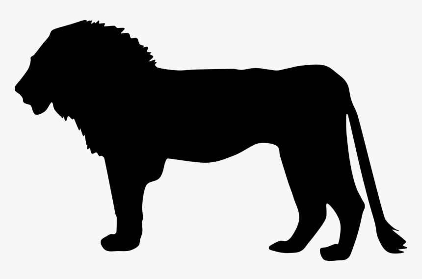 Lion In Silhouette Profile, HD Png Download, Free Download