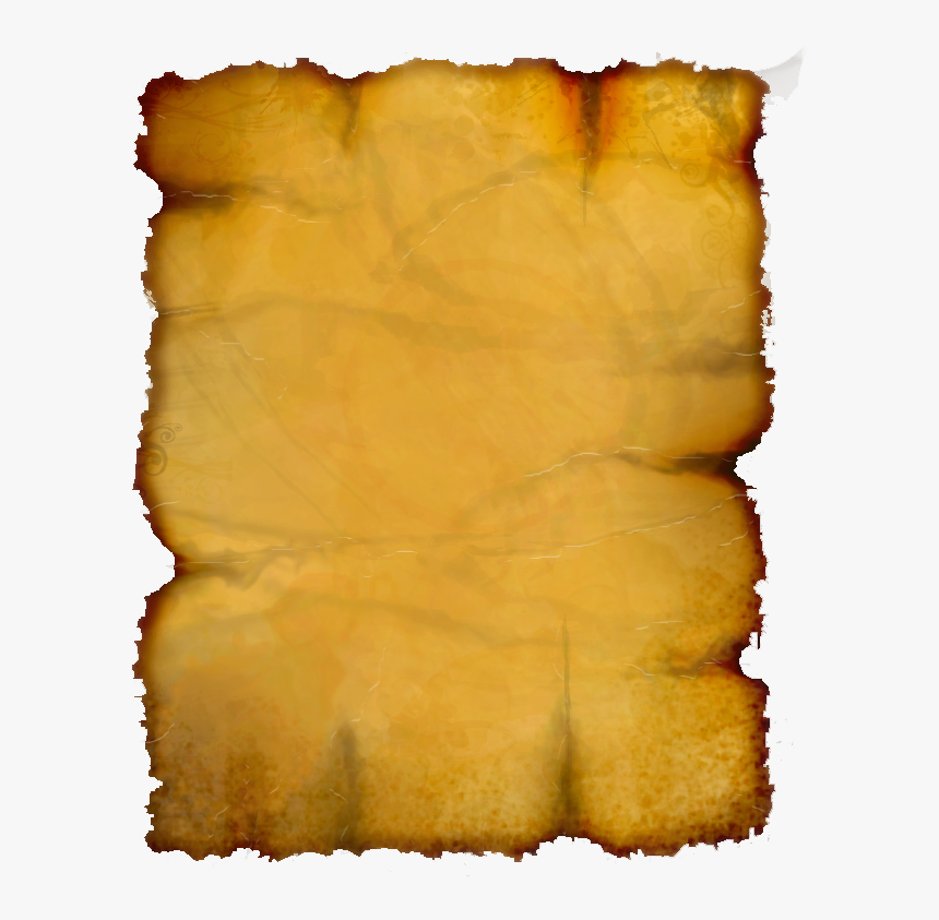 Yellow Scroll Book Burned, HD Png Download, Free Download