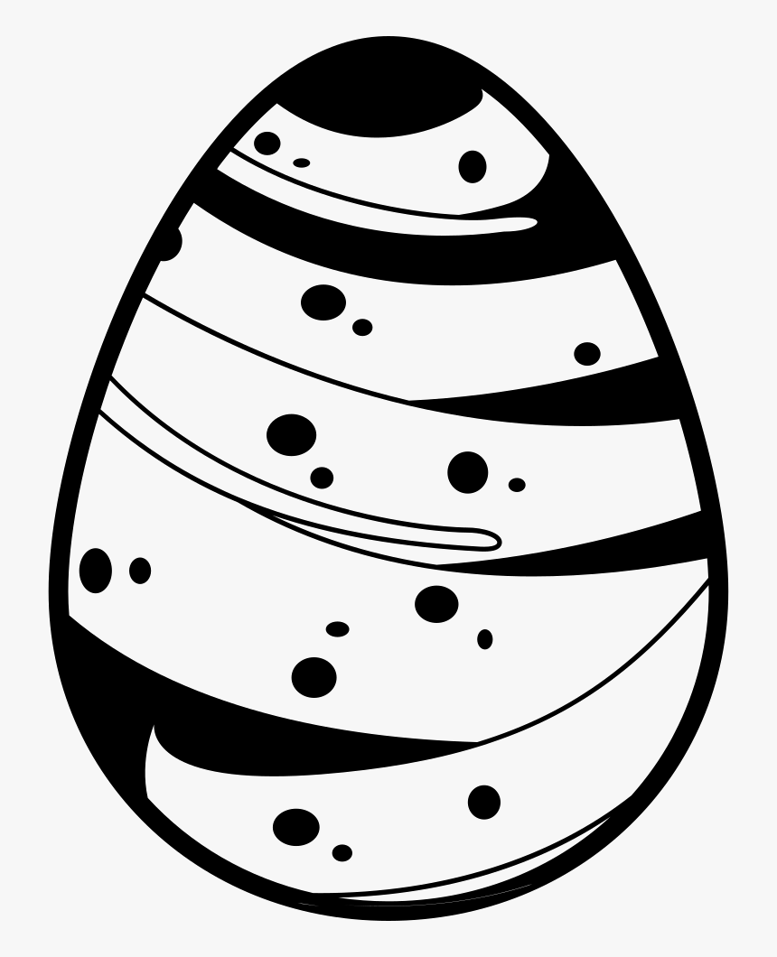 Easter Egg With A Line Covering Almost All Its Surface - Egg Pattern Png, Transparent Png, Free Download