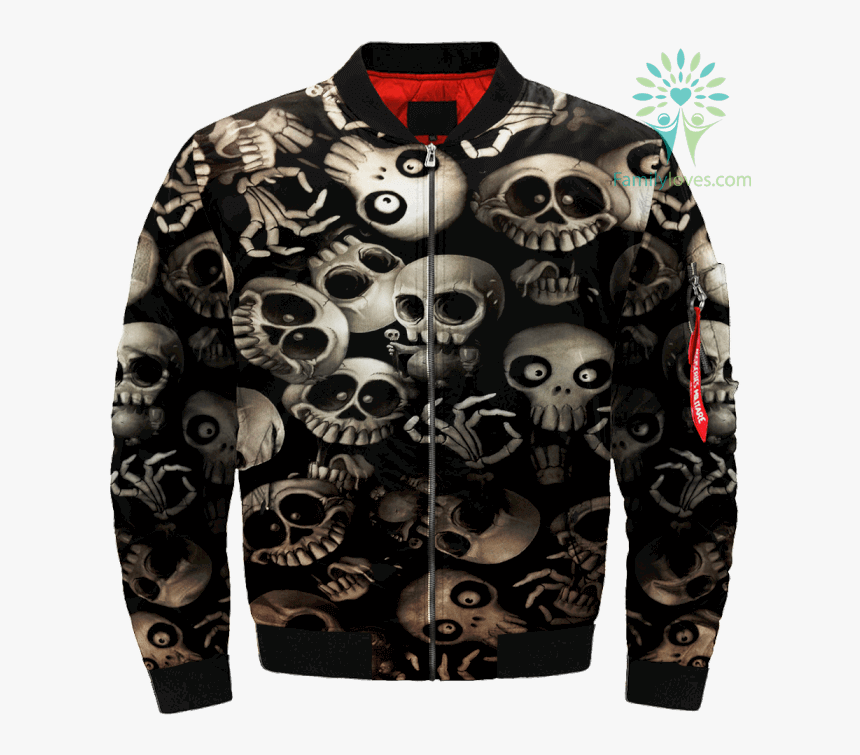 Funny Skeletons Skull Over Print Jacket %tag Familyloves - Jacket, HD Png Download, Free Download