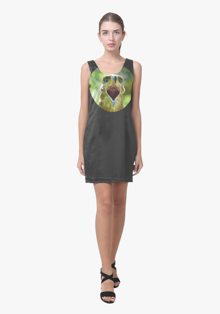 Screaming Steppe Eagle 001 03 Rd Helen Sleeveless Dress - Tie Dye Purple Gold And Green, HD Png Download, Free Download