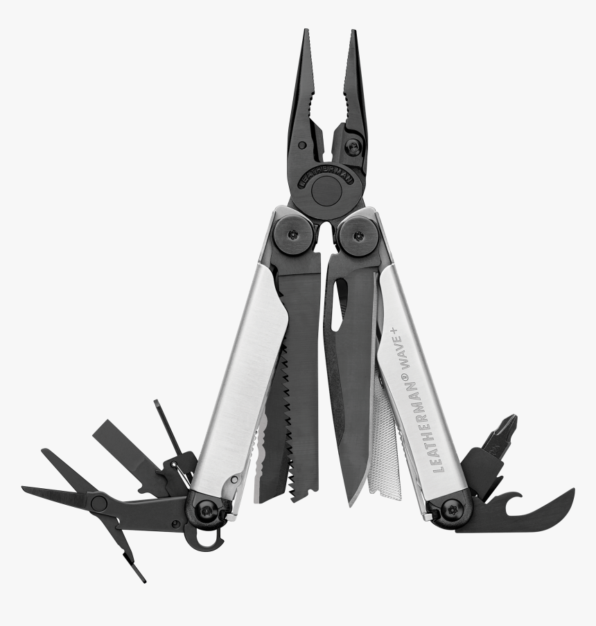 Leatherman Wave Plus Black And Silver, HD Png Download, Free Download