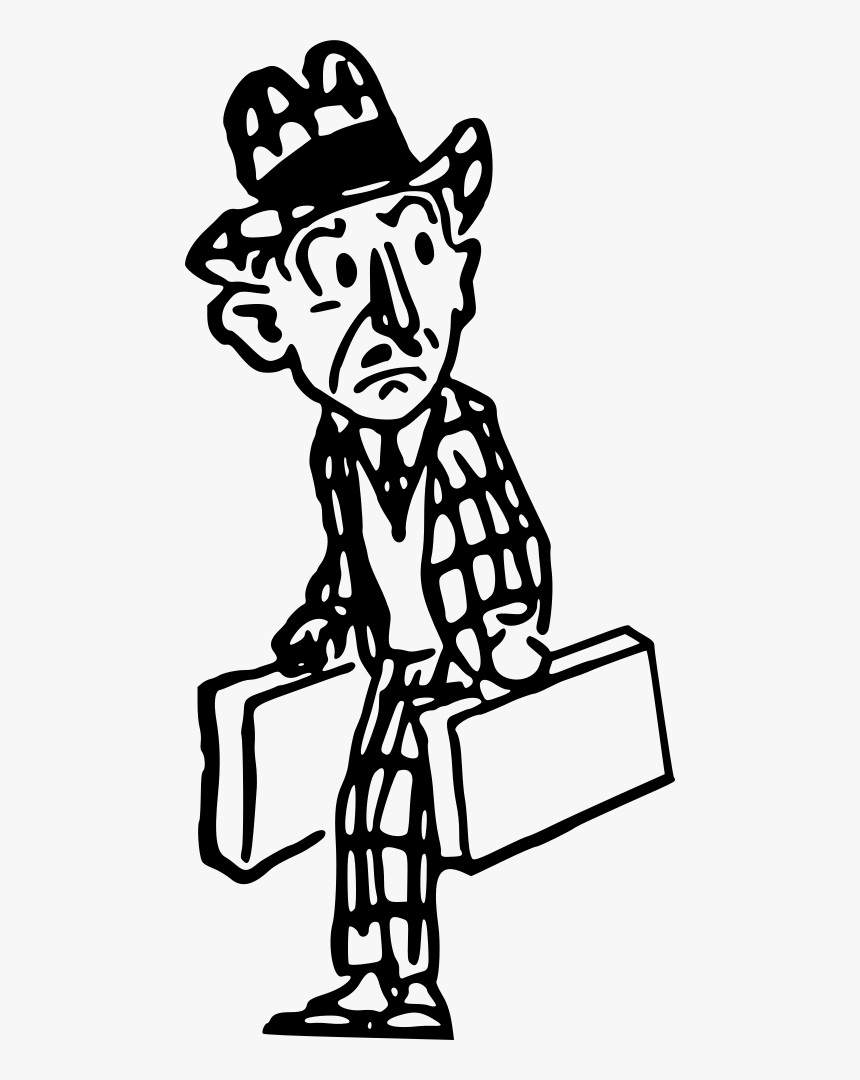 Man With Suitcases, HD Png Download, Free Download