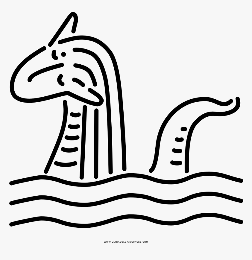 Loch Ness Monster Coloring Page , Transparent Cartoons, HD Png Download, Free Download