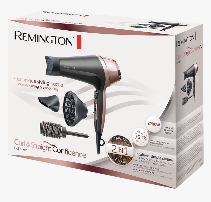 Remington Curl And Straight Confidence Hair Dryer, HD Png Download, Free Download