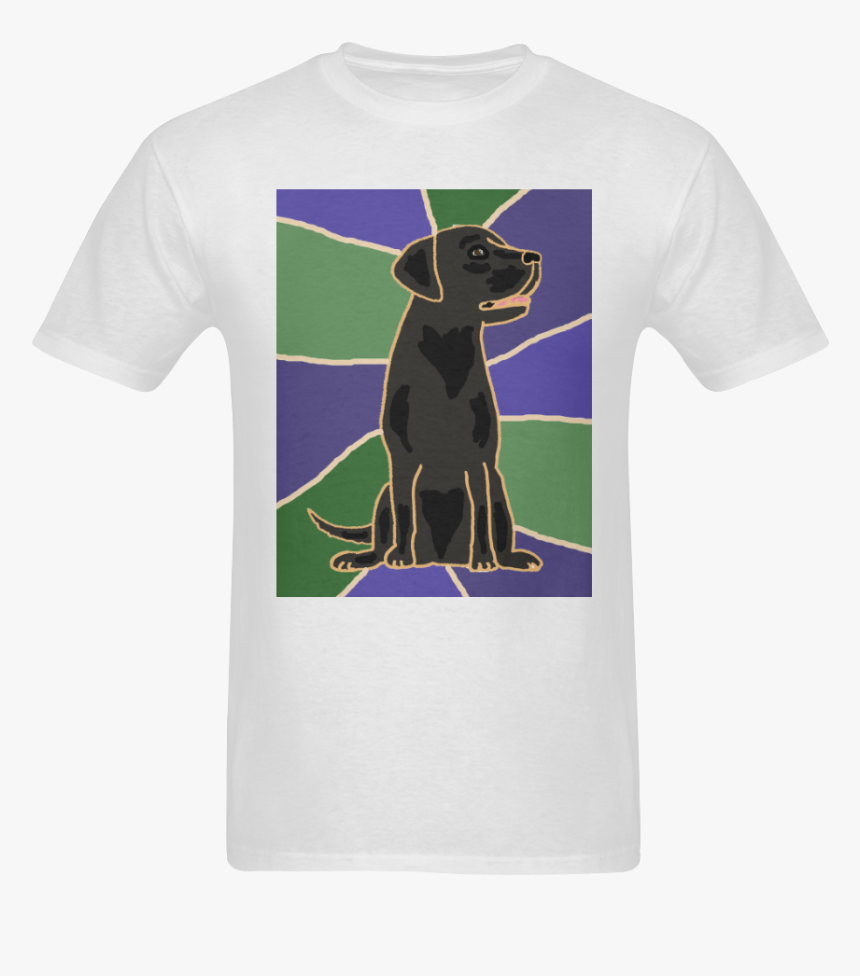 Artsy Black Labrador Retriever Dog Sunny Men"s T- Shirt - German Pinscher, HD Png Download, Free Download