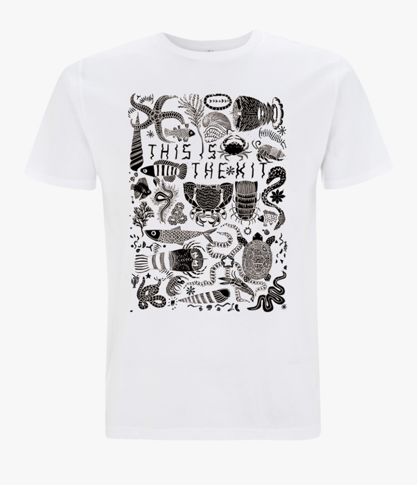 Sea Creatures White Tee - Skull, HD Png Download, Free Download