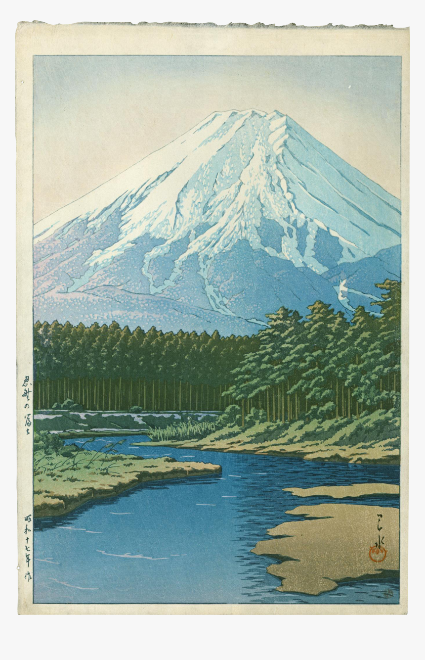 Japanese Woodblock Prints Mount Fuji, HD Png Download, Free Download