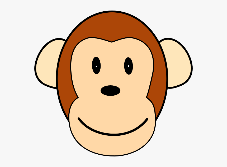 Monkey Ape Chimpanzee Clip Art - Monkey Clipart Face, HD Png Download ...