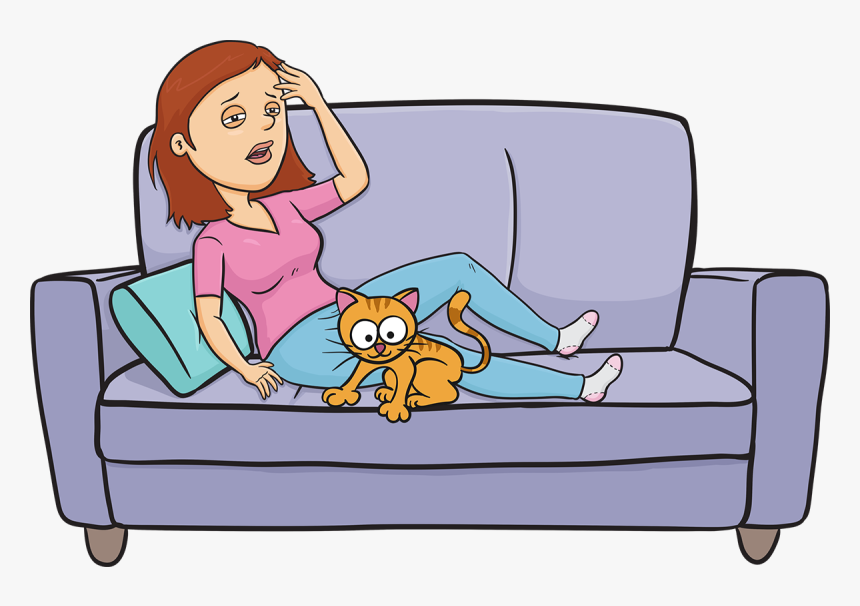 Laying On Couch Clipart, HD Png Download, Free Download